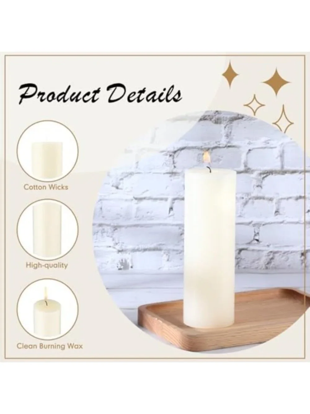 Bulk Unscented Ivory Pillar Candles - 12 Pack, 2x8 Inch Paraffin Wax Decor